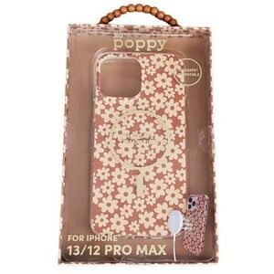 New iPhone 13/12 PRO MAX Case xo Poppy, Flower MagSafe Compatible